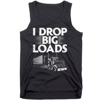 Funny Trucker Design For Men Women Semi Truck Driver Lover Tank Top