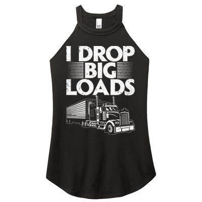 Funny Trucker Design For Men Women Semi Truck Driver Lover Women's Perfect Tri Rocker Tank