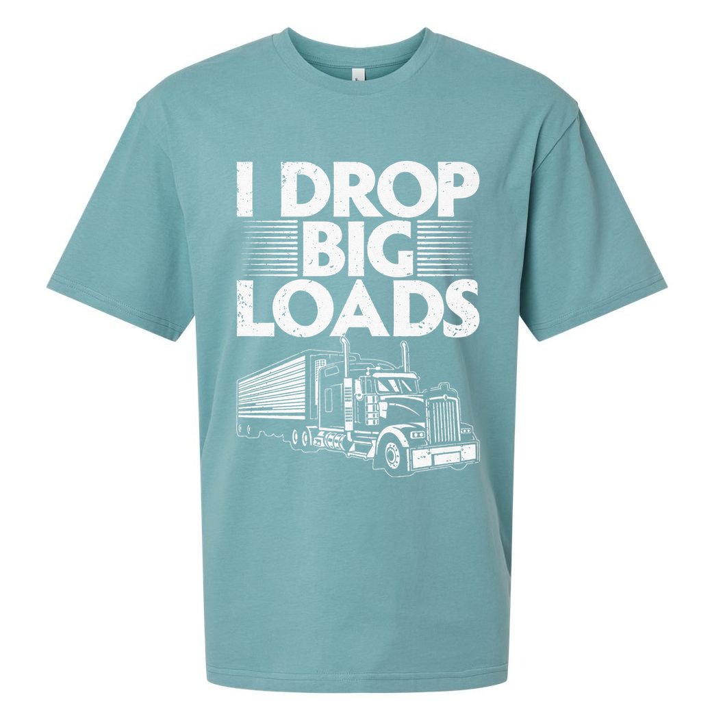 Funny Trucker Design For Men Women Semi Truck Driver Lover Sueded Cloud Jersey T-Shirt