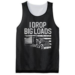 Funny Trucker Design For Men Women Semi Truck Driver Lover Mesh Reversible Basketball Jersey Tank