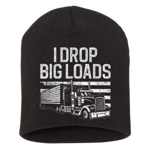 Funny Trucker Design For Men Women Semi Truck Driver Lover Short Acrylic Beanie