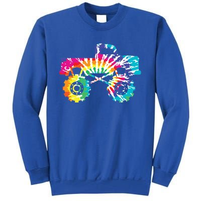 Fun Tie Dye Extreme Mudding Monster Truck 4 Wheel Drive Gift Tall Sweatshirt