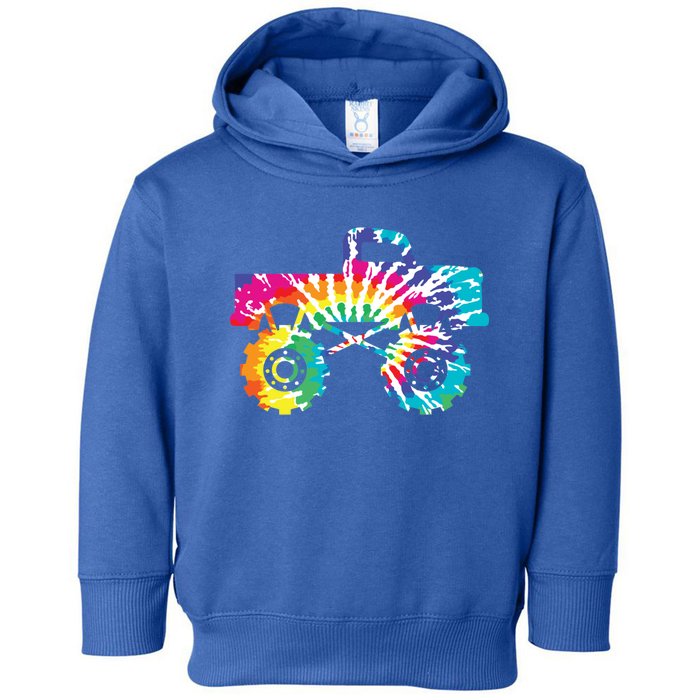 Fun Tie Dye Extreme Mudding Monster Truck 4 Wheel Drive Gift Toddler Hoodie