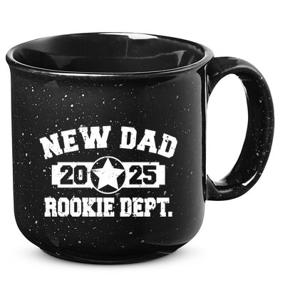First Time Dad Est 2025 Rookie Dept 15oz Campfire Ceramic Mug