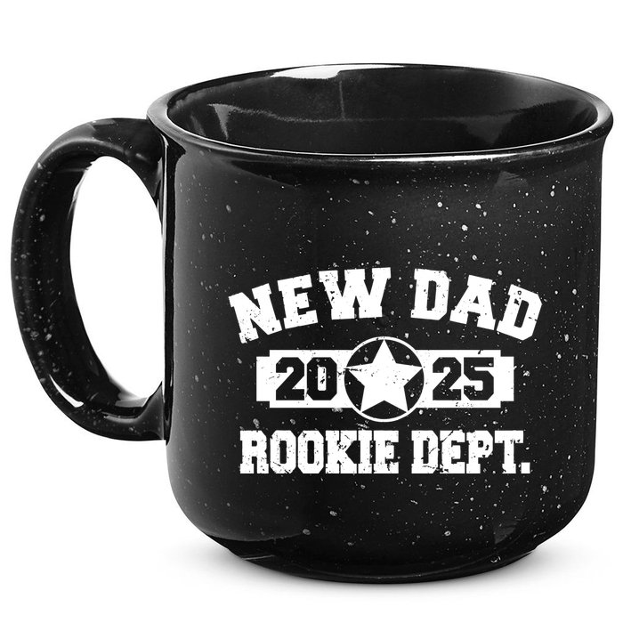 First Time Dad Est 2025 Rookie Dept 15oz Campfire Ceramic Mug