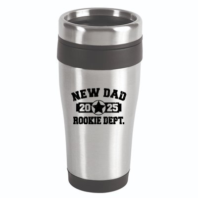 First Time Dad Est 2025 Rookie Dept 16oz Travel Tumbler