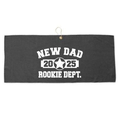 First Time Dad Est 2025 Rookie Dept Large Microfiber Waffle Golf Towel