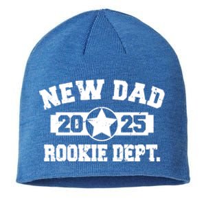 First Time Dad Est 2025 Rookie Dept Sustainable Beanie