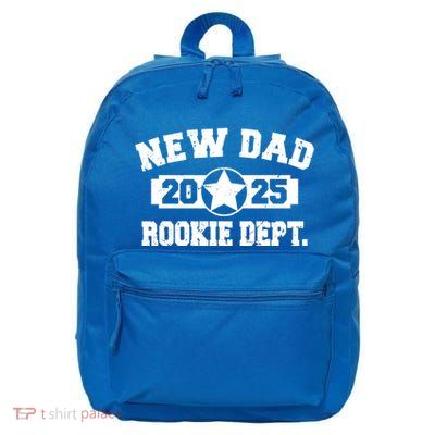 First Time Dad Est 2025 Rookie Dept 16 in Basic Backpack