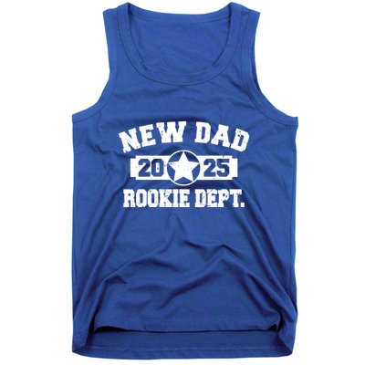 First Time Dad Est 2025 Rookie Dept Tank Top