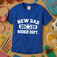 First Time Dad Est 2025 Rookie Dept Kids T-Shirt