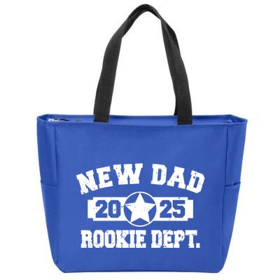 First Time Dad Est 2025 Rookie Dept Zip Tote Bag