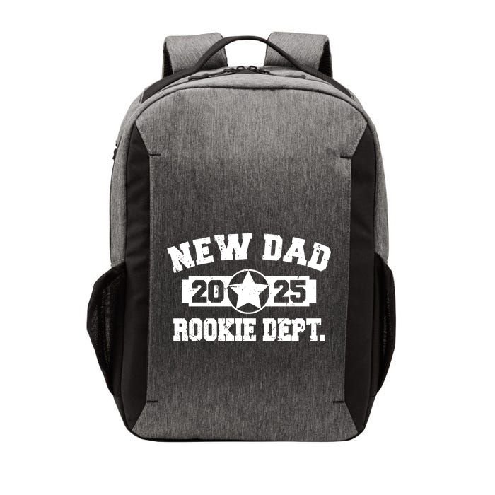 First Time Dad Est 2025 Rookie Dept Vector Backpack