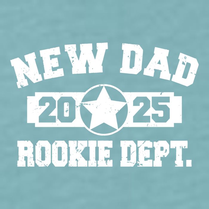 First Time Dad Est 2025 Rookie Dept Sueded Cloud Jersey T-Shirt