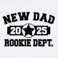 First Time Dad Est 2025 Rookie Dept Garment-Dyed Sweatshirt