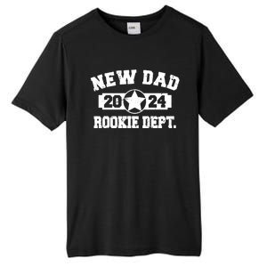 First Time Dad Est 2024 Rookie Dept Tall Fusion ChromaSoft Performance T-Shirt