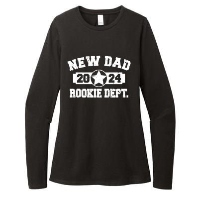 First Time Dad Est 2024 Rookie Dept Womens CVC Long Sleeve Shirt