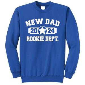 First Time Dad Est 2024 Rookie Dept Sweatshirt