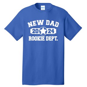 First Time Dad Est 2024 Rookie Dept Tall T-Shirt