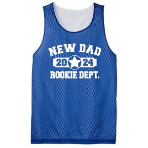 First Time Dad Est 2024 Rookie Dept Mesh Reversible Basketball Jersey Tank