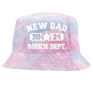 First Time Dad Est 2024 Rookie Dept Tie-Dyed Bucket Hat