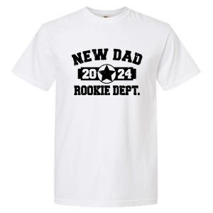 First Time Dad Est 2024 Rookie Dept Garment-Dyed Heavyweight T-Shirt