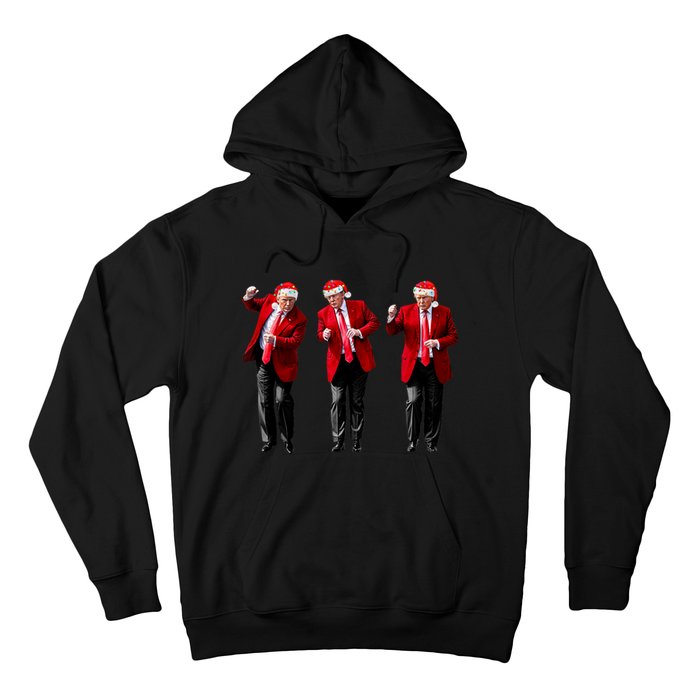 Funny Trump Dance Santa Hat Christmas Xmas Pajamas Holiday Hoodie