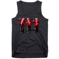 Funny Trump Dance Santa Hat Christmas Xmas Pajamas Holiday Tank Top