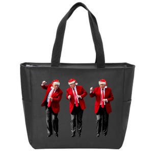 Funny Trump Dance Santa Hat Christmas Xmas Pajamas Holiday Zip Tote Bag