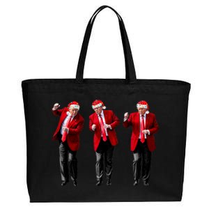 Funny Trump Dance Santa Hat Christmas Xmas Pajamas Holiday Cotton Canvas Jumbo Tote