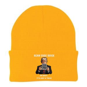 Funny Trump Dancing Troll Qr Joke Knit Cap Winter Beanie