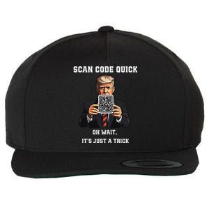 Funny Trump Dancing Troll Qr Joke Wool Snapback Cap