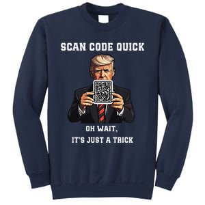 Funny Trump Dancing Troll Qr Joke Sweatshirt