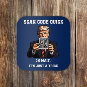 Funny Trump Dancing Troll Qr Joke Coaster