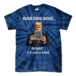 Funny Trump Dancing Troll Qr Joke Tie-Dye T-Shirt