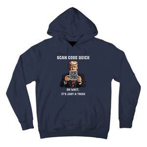 Funny Trump Dancing Troll Qr Joke Tall Hoodie