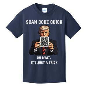 Funny Trump Dancing Troll Qr Joke Kids T-Shirt