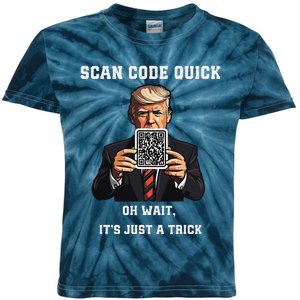 Funny Trump Dancing Troll Qr Joke Kids Tie-Dye T-Shirt