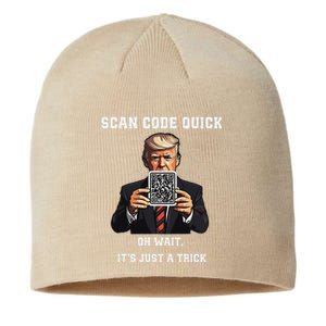 Funny Trump Dancing Troll Qr Joke Sustainable Beanie