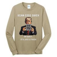 Funny Trump Dancing Troll Qr Joke Tall Long Sleeve T-Shirt