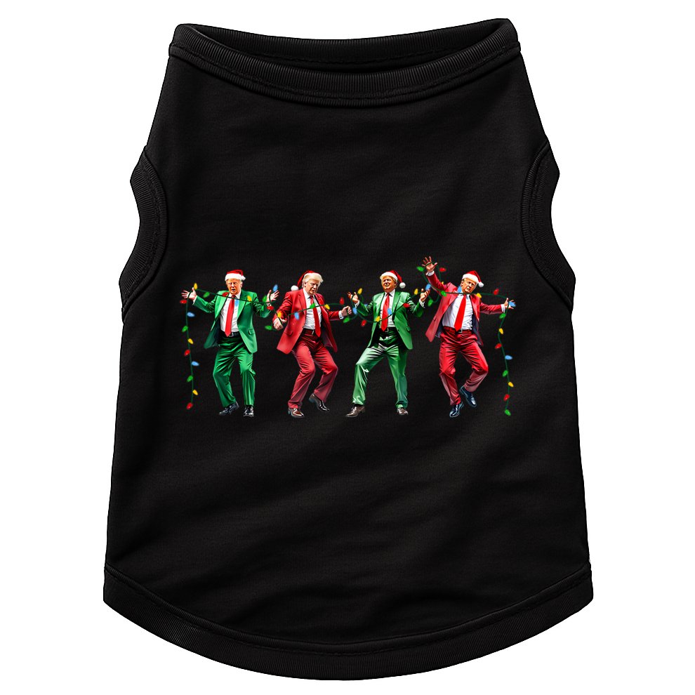 Funny Trump Dance Santa Claus Christmas Doggie Tank