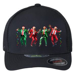 Funny Trump Dance Santa Claus Christmas Flexfit Unipanel Trucker Cap