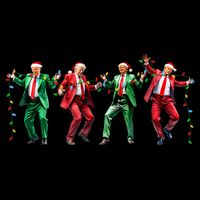 Funny Trump Dance Santa Claus Christmas Performance Shirt