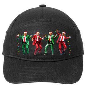 Funny Trump Dance Santa Claus Christmas 7-Panel Snapback Hat