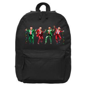 Funny Trump Dance Santa Claus Christmas 16 in Basic Backpack