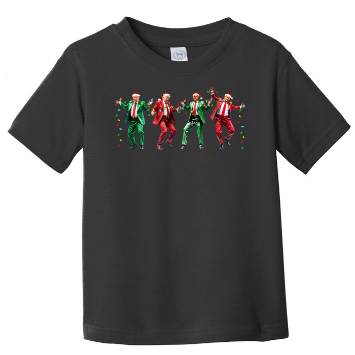 Funny Trump Dance Santa Claus Christmas Toddler T-Shirt