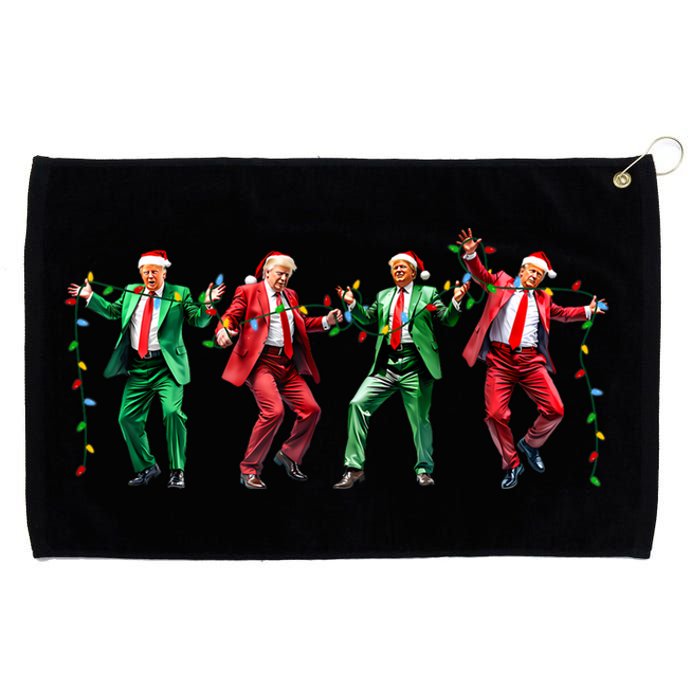 Funny Trump Dance Santa Claus Christmas Grommeted Golf Towel