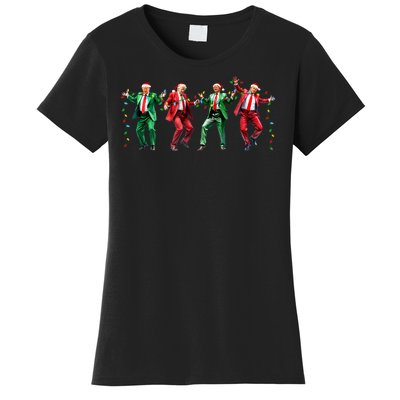 Funny Trump Dance Santa Claus Christmas Women's T-Shirt