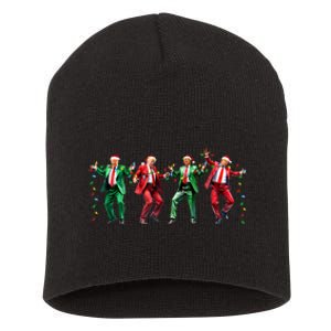 Funny Trump Dance Santa Claus Christmas Short Acrylic Beanie