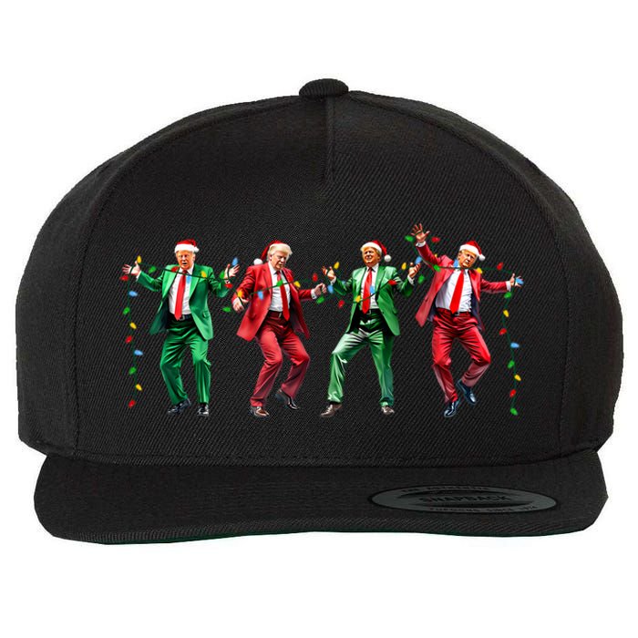 Funny Trump Dance Santa Claus Christmas Wool Snapback Cap